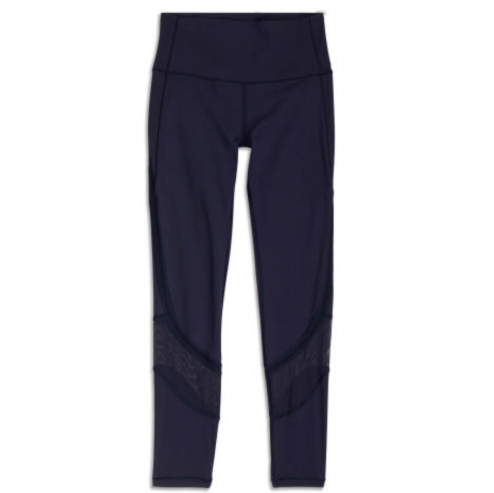 Lululemon Fresh In Mesh High-Rise 25' Tight Size 6 Navy Midnight